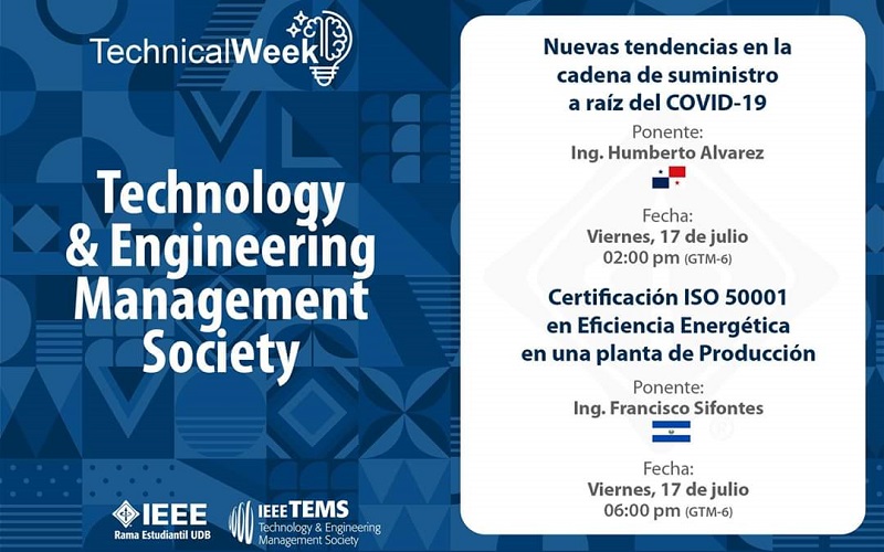Technical Week Universidad Don Bosco: IEEE Technology and Engineering Management Society